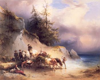 弗雷德裡希 葛爾曼 Heimkehr von der Jagd Am Attersee 弗雷德裡希 葛爾曼 Heimkehr von der Jagd Am Attersee